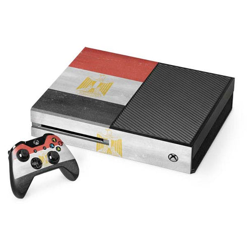 Egypt Flag Distressed Xbox One Console and Controller Bundle Skin