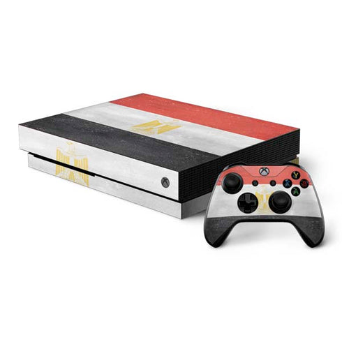Egypt Flag Distressed Xbox One X Bundle Skin