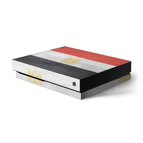 Egypt Flag Distressed Xbox One X Console Skin