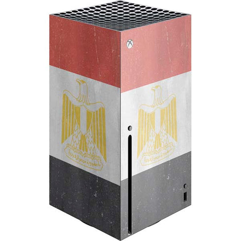Egypt Flag Distressed Xbox Series X Console Skin
