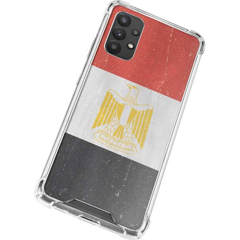 Egyptian Flag Distressed Galaxy A32 5G Clear Case