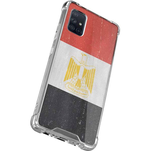 Egyptian Flag Distressed Galaxy A51 5G Clear Case