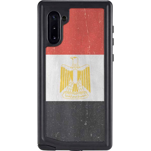 Egyptian Flag Distressed Galaxy Note 10 Waterproof Case