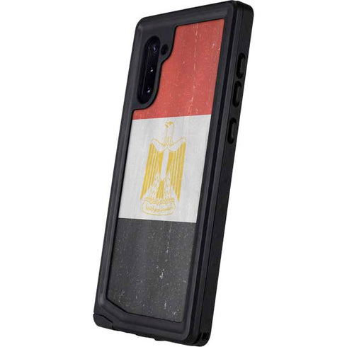 Egyptian Flag Distressed Galaxy Note 10 Waterproof Case