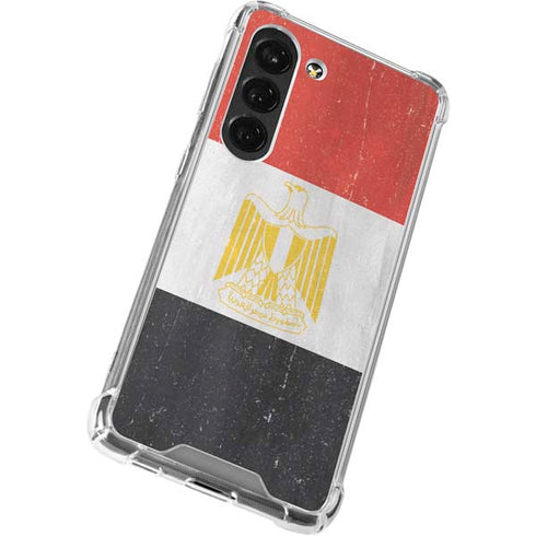 Egyptian Flag Distressed Galaxy S23 Clear Case