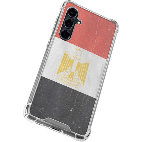 Egyptian Flag Distressed Galaxy S23 FE Clear Case