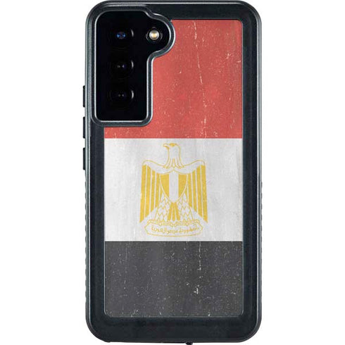 Egyptian Flag Distressed Galaxy S23 Plus Waterproof Case