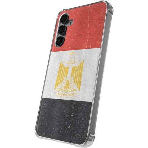 Egyptian Flag Distressed Galaxy S24 Plus Clear Case