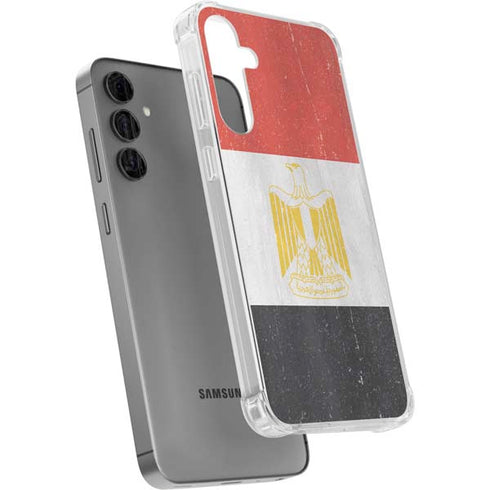 Egyptian Flag Distressed Galaxy S24 Plus Clear Case