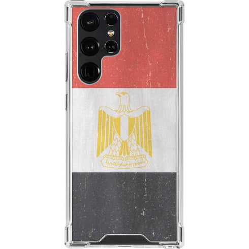 Egyptian Flag Distressed Galaxy S24 Ultra Clear Case