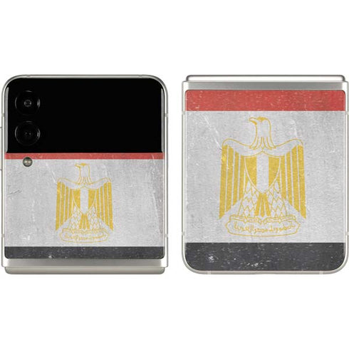 Egyptian Flag Distressed Galaxy Z Flip3 5G Skin