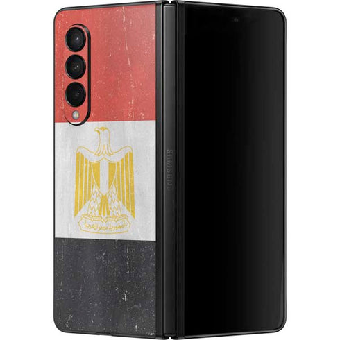Egyptian Flag Distressed Galaxy Z Fold3 5G Skin