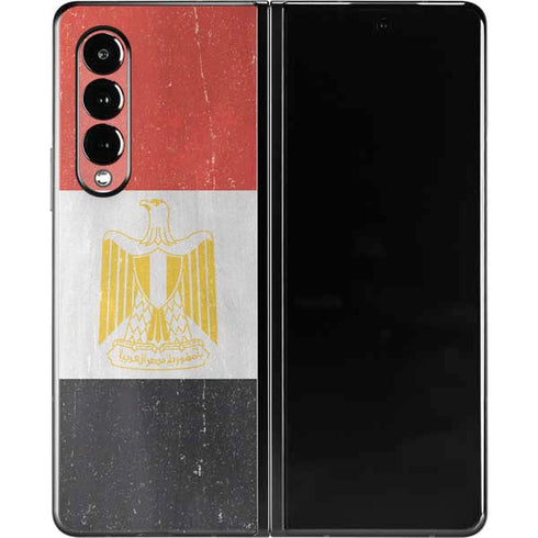 Egyptian Flag Distressed Galaxy Z Fold3 5G Skin