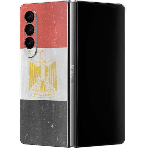 Egyptian Flag Distressed Galaxy Z Fold4 5G Skin