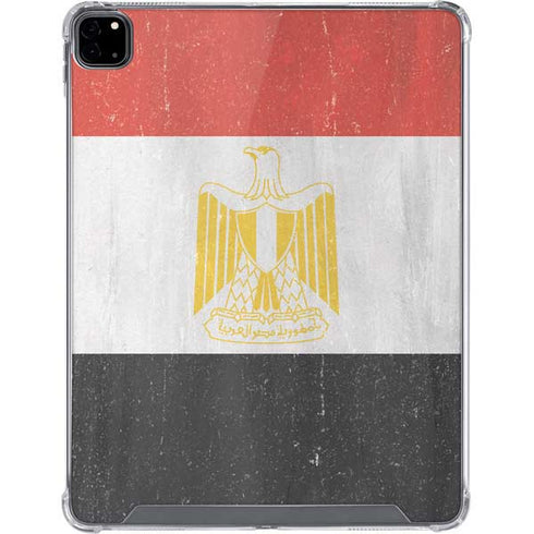 Egyptian Flag Distressed iPad Pro 12.9in (2020) Clear Case