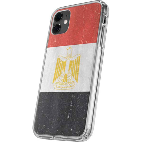 Egyptian Flag Distressed iPhone 11 Clear Case
