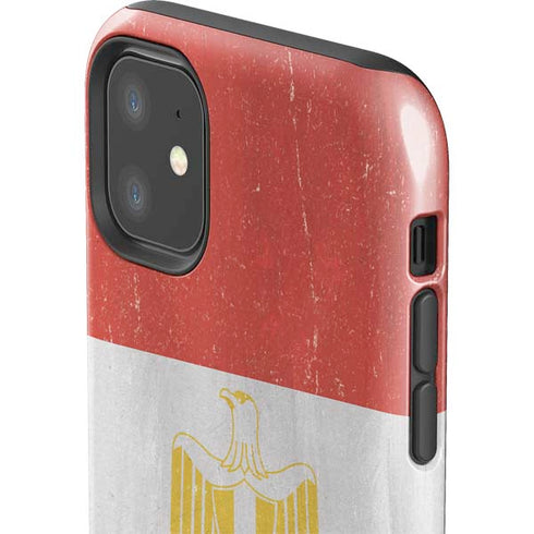 Egyptian Flag Distressed iPhone 11 Impact Case