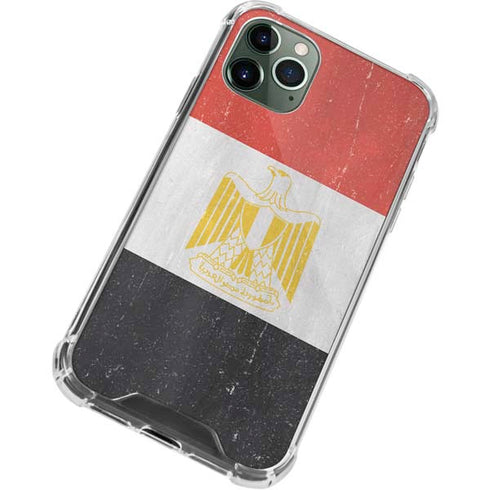 Egyptian Flag Distressed iPhone 11 Pro Max Clear Case