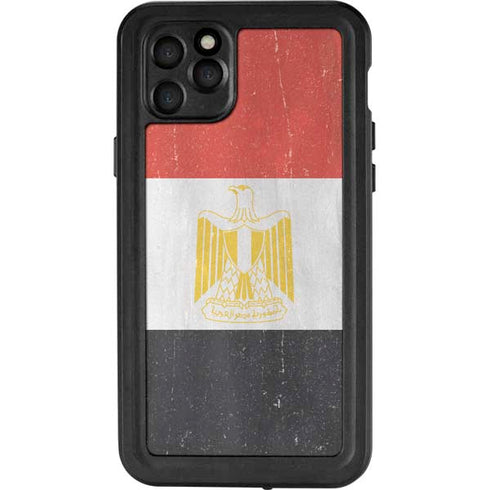 Egyptian Flag Distressed iPhone 11 Pro Max Waterproof Case