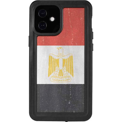 Egyptian Flag Distressed iPhone 12 Mini Waterproof Case