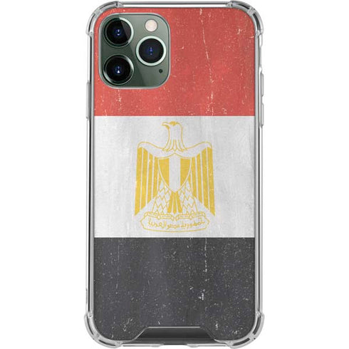 Egyptian Flag Distressed iPhone 12 Pro Clear Case