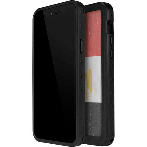 Egyptian Flag Distressed iPhone 12 Waterproof Case