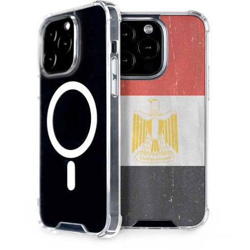 Egyptian Flag Distressed iPhone 13 Pro MagSafe Case