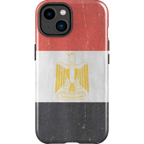 Egyptian Flag Distressed iPhone 15 Plus Impact Case