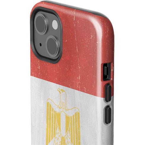 Egyptian Flag Distressed iPhone 14 Plus Impact Case