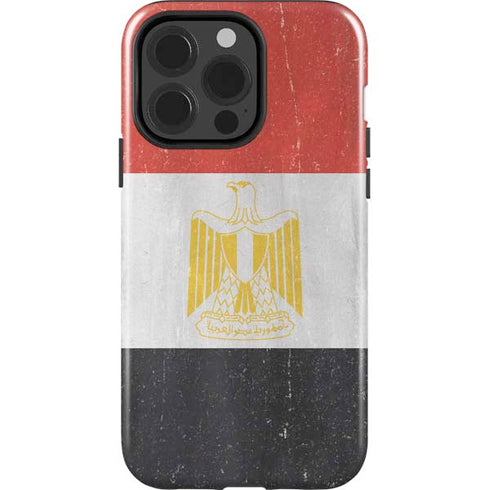 Egyptian Flag Distressed iPhone 15 Pro Impact Case
