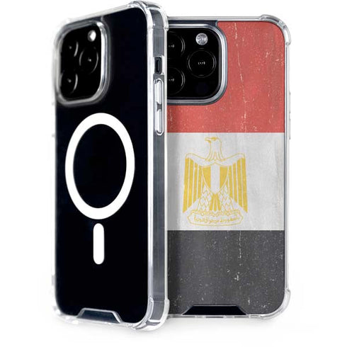 Egyptian Flag Distressed iPhone 14 Pro Max MagSafe Case
