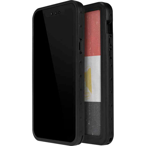Egyptian Flag Distressed iPhone 14 Pro Max Waterproof Case