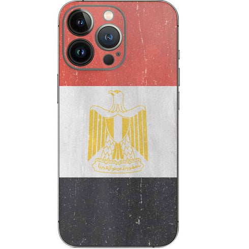 Egyptian Flag Distressed iPhone 14 Pro Skin