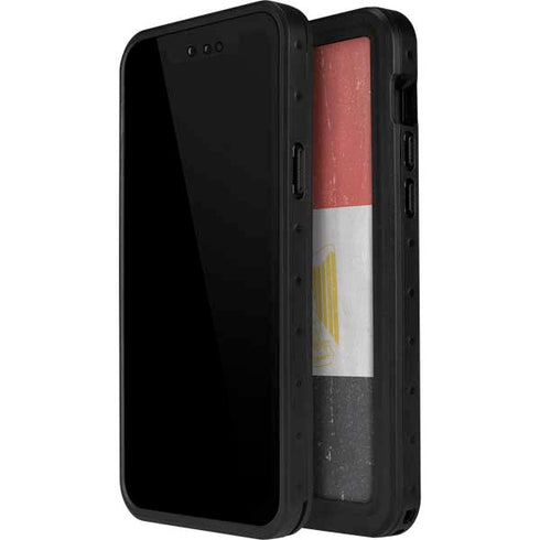 Egyptian Flag Distressed iPhone 14 Pro Waterproof Case