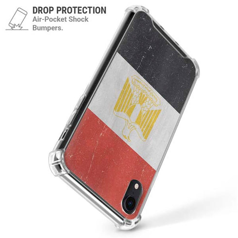 Egyptian Flag Distressed iPhone XR Clear Case