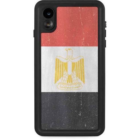 Egyptian Flag Distressed iPhone XR Waterproof Case