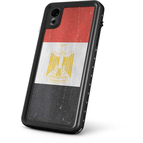 Egyptian Flag Distressed iPhone XR Waterproof Case