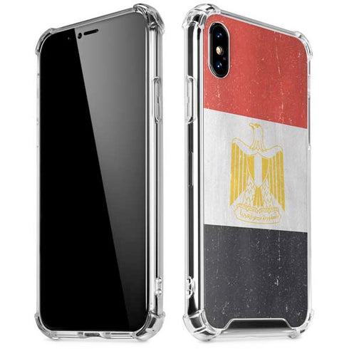 Egyptian Flag Distressed iPhone XS Max Clear Case