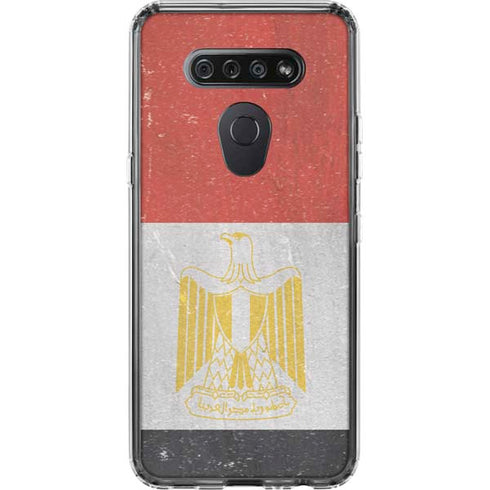 Egyptian Flag Distressed LG K51/Q51 Clear Case