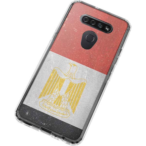 Egyptian Flag Distressed LG K51/Q51 Clear Case