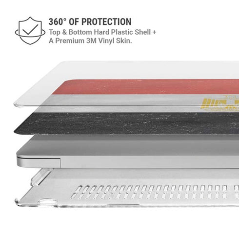 Egyptian Flag Distressed MacBook Pro 13in (2020) Case plus Skin