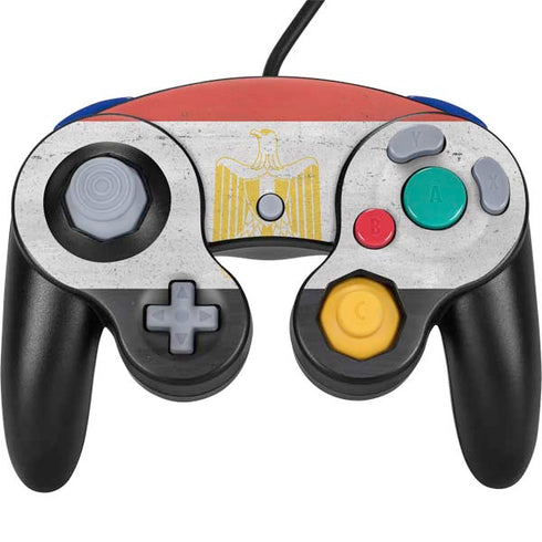 Egyptian Flag Distressed Nintendo GameCube Controller Skin