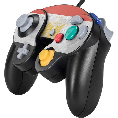 Egyptian Flag Distressed Nintendo GameCube Controller Skin