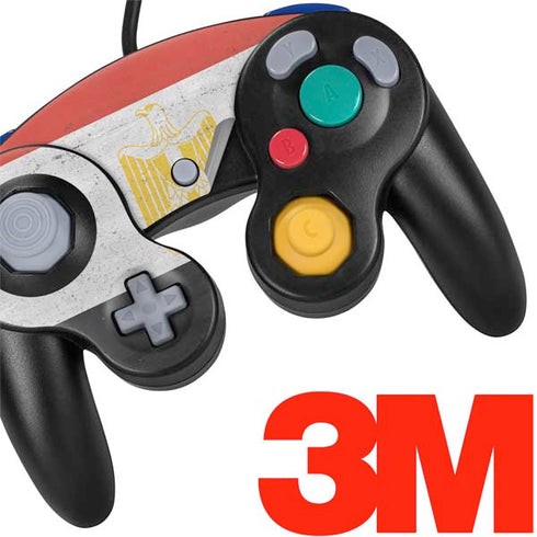 Egyptian Flag Distressed Nintendo GameCube Controller Skin