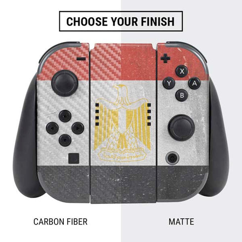 Egyptian Flag Distressed Nintendo Switch Bundle Skin