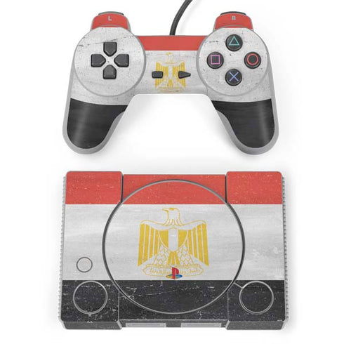 Egyptian Flag Distressed PlayStation Classic Bundle Skin