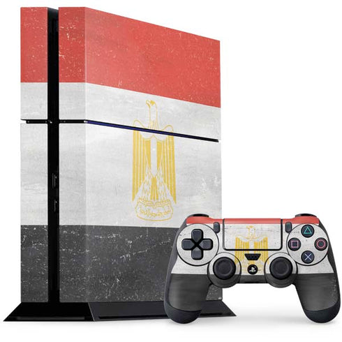 Egyptian Flag Distressed PS4 Console and Controller Bundle Skin