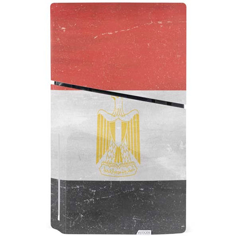 Egyptian Flag Distressed PS5 Slim Disk Bundle Skin