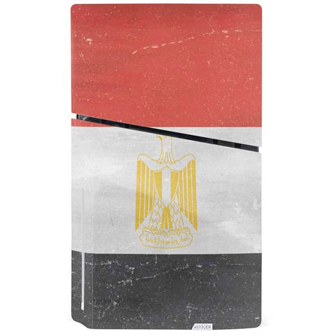 Egyptian Flag Distressed PS5 Slim Disk Console Skin