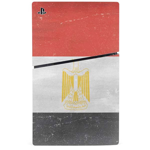 Egyptian Flag Distressed PS5 Slim Digital Edition Bundle Skin